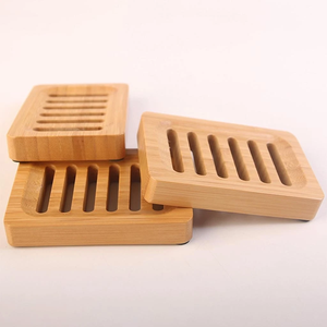 עץ במבוק בעל צלחת סבון אמבט סבון מקלחת - Product Image 5