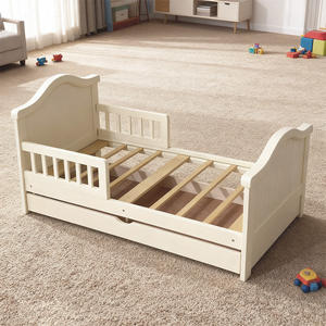 Moderno Letto per Bambini 130*70cm con Contenitore, Struttura Bianca in Legno per Ragazzi - Product Image 1