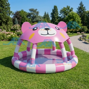 Grande <span class=keywords><strong>piscine</strong></span> gonflable de jardin extérieure pour adultes, enfants et familles, en PVC plastique, avec <span class=keywords><strong>couverture</strong></span> de tente - Product Image 1