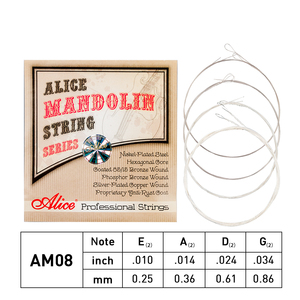 NAOMI Alice AM08 mandolina cuerdas de acero chapado <span class=keywords><strong>en</strong></span> cobre Chapado <span class=keywords><strong>en</strong></span> plata herida cuerdas 1st-4th 010-034 pulgadas - Product Image 2