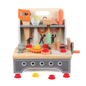 Banc de travail <span class=keywords><strong>en</strong></span> <span class=keywords><strong>bois</strong></span> pour enfants le plus populaire, jouets de jeu d'imitation pour développer la dextérité manuelle - Product Image 4