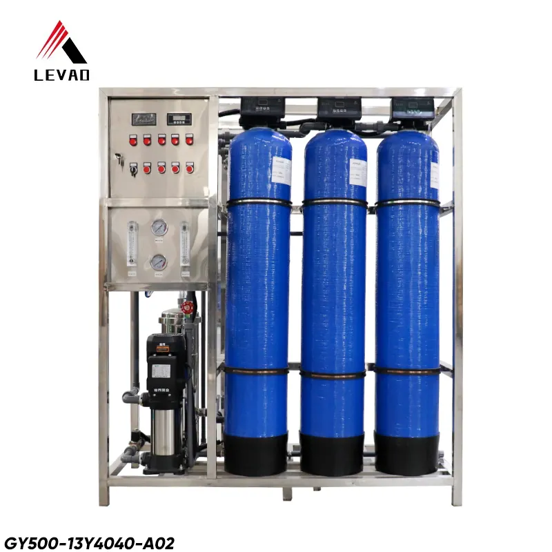 معدات معالجة مياه الشرب طراز GY500-13Y4040-A02 للتناضح العكسي الأوتوماتيكي للأغراض الصناعية 500 لتر/ساعة