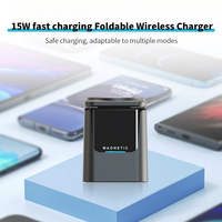Chargeur sans fil multifonction 3 en 1 magnétique électrique 15W Charge rapide pliable Support de téléphone de bureau