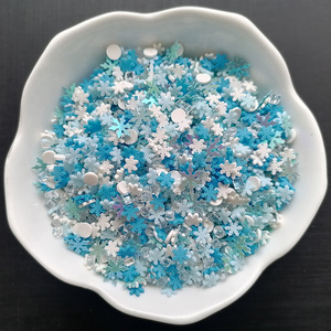 500g Decorazioni per Slime Fai-da-Te, Fiocchi di Neve Rosa, Bianchi e Blu per Albero di Natale, Decorazioni in <span class=keywords><strong>Argilla</strong></span> <span class=keywords><strong>Polimerica</strong></span> - Product Image 6