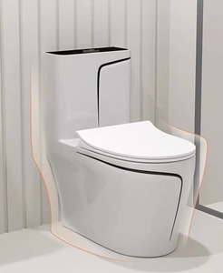 Offre Spéciale ligne multicolore forme ronde salle de bain céramique une pièce <span class=keywords><strong>commode</strong></span> Wc toilette - Product Image 1