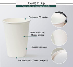 Vasos de Papel con Recubrimiento de PE, Vasos Desechables de Pared Simple para Café Caliente, Vasos de Papel Impresos Personalizados de Grado Alimenticio, Resistentes al Agua, Venta al Por Mayor - Product Image 4