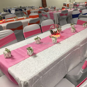 En gros Haute Qualité Luxe Brillant <span class=keywords><strong>Rose</strong></span> Fête <span class=keywords><strong>De</strong></span> Banquet <span class=keywords><strong>De</strong></span> Mariage <span class=keywords><strong>de</strong></span> <span class=keywords><strong>Table</strong></span> En Satin - Product Image 5