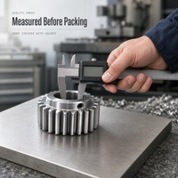 Service de fraisage CNC sur mesure, engrenage droit en acier, pièces usinées de précision OEM pour l'axe de transmission du moteur