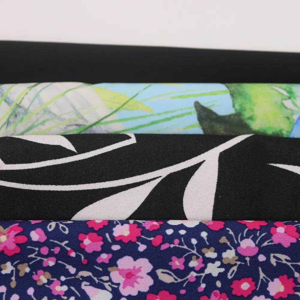 Pemasok tekstil Natudon tahan air keren 88 nilon 12 kain pakaian renang tropis spandeks