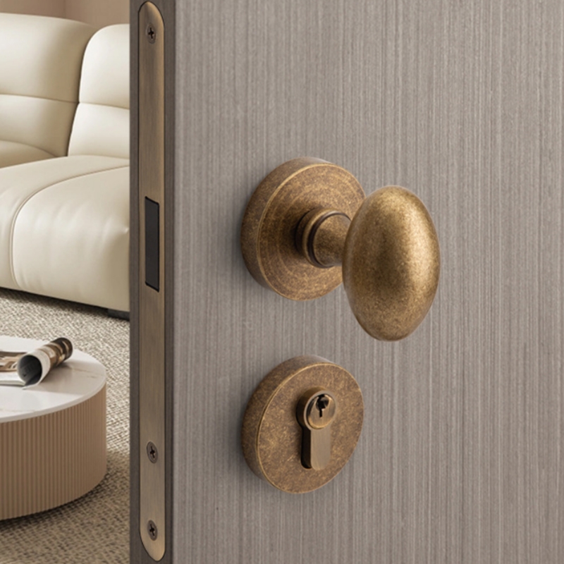 Brushed bronze-Magnetic lock body