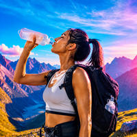 Gourde souple en TPU sans BPA 250 ml 500 ml pliable avec valve de boisson en silicone pour course à pied et marathon de trail