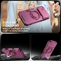 Funda Resistente con Soporte Magnético para iPhone 18 17 16 15 14 13 Pro Max Plus, con Cubierta Deslizante para Cámara y Protección Contra Impactos