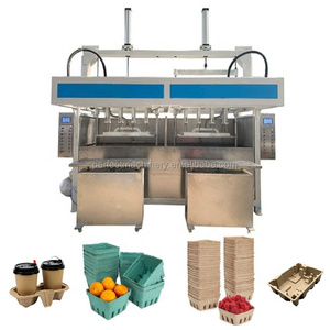 Ce đúc bột giấy sợi khay sản xuất phân hủy sinh học chai rượu vang điện tử đúc giấy bột giấy bao bì khay máy làm - Product Image 2