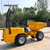 Chargeuse sur pneus Heracles de marque chinoise, mini-dumper de haute qualité, capacité de charge de 1000 kg, capacité de la benne de 0,5 m³, garantie d'un an