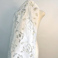 Tissu en dentelle florale tricoté biologique respirant et à séchage rapide 100 % coton pour vêtements, robe hawaïenne, tissu brodé pour garçons