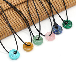 Collana con Ciondoli in Cristallo Naturale 2023, Perle con Foro Eccentrico, Perle a Ruota con Foro Grande, Accessori per <span class=keywords><strong>Gioielli</strong></span>, <span class=keywords><strong>Gioielli</strong></span> Antichi - Product Image 1