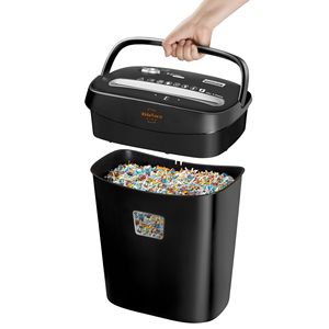 Déchiqueteuse <span class=keywords><strong>de</strong></span> papier à micro-coupures P-5 haute sécurité pour la maison, 6 feuilles, anti-blocage, avec bac <span class=keywords><strong>de</strong></span> 15 L pour la <span class=keywords><strong>destruction</strong></span> <span class=keywords><strong>de</strong></span> CD - Product Image 4