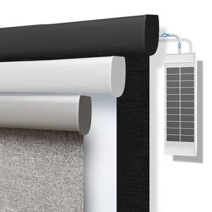 Electric Motorized Smart System Gray Child Safety Custom Size Roller <b>Blinds</b> - Product Image 2