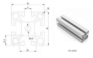 Profilé de <span class=keywords><strong>barre</strong></span> de cuisine en aluminium de dynamitage <span class=keywords><strong>40x40</strong></span> à fente en T pour l'industrie lourde 8 - Product Image 2