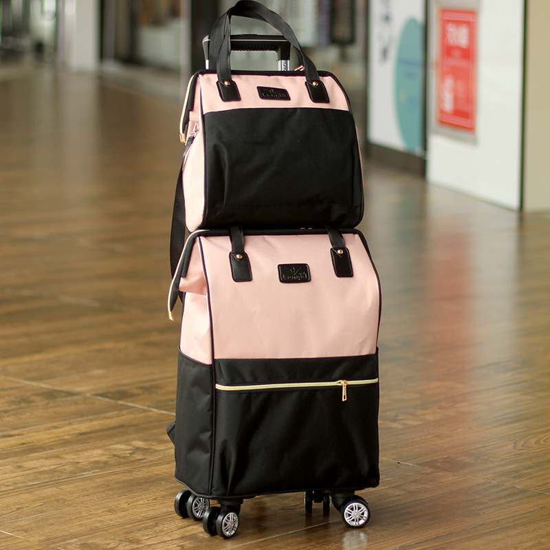 Pink caster wheel set