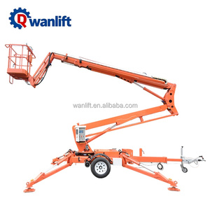 Mini piccolo 10m 26m braccio di sollevamento rimorchio della Cina fabbrica telescopico articolato ciliegio raccoglitore ragno trainabile piattaforma di lavoro aerea - Product Image 5