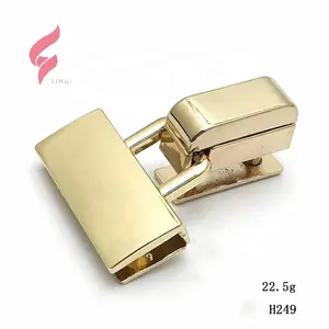 Lihui Wholesale Custom Push And Turn Lock Logo Color Metal Lock Bag Hardware Accessories Zinc Alloy Push Lock