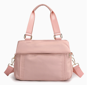 Sac fourre-tout noir ZhongHong, durable et tendance, sac à bandoulière grande capacité avec fermeture éclair et rivets, doublure en polyester, portable, pour femme, usage quotidien - Product Image 6
