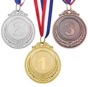 Medalhas personalizadas medalha de metal 3D ouro com fita para finalista de corrida esportiva, basquete, futebol, natação, maratona e dança