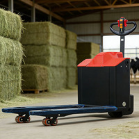 Chariot élévateur à palettes électrique à batterie au plomb à faible entretien, capacité de 3 tonnes, transpalette hydraulique pour centre de distribution et logistique