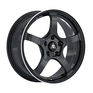 عجلات مجسمة سوداء غير لامعة مقعرة متدرجة 5x112 18 19 20 21 22 بوصة لـ ADVAN Racing TC-4 مخصصة من الألومنيوم