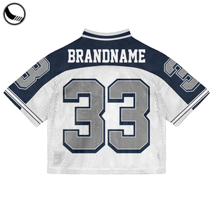 ملابس كرة القدم الأمريكية للرجال والنساء المشجعين تصميم شبكة مخصصة التطريز لكرة القدم جيرسي - Product Image 3