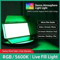 Panneau LED RGBW à spectre complet pour éclairage doux, idéal pour les studios vidéo et de télévision professionnels, avec un CRI élevé et une sortie sans scintillement, efficace