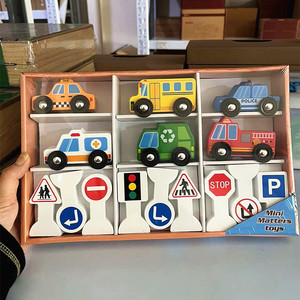 Giocattolo Educativo in Legno per Bambini, Segnale <span class=keywords><strong>Stradale</strong></span> con Indicatori Luminosi, Gioco di Apprendimento Precoce per Bambini di 5-7 Anni - Product Image 2