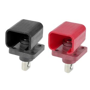 Terminal de paso de 120A con montaje de brida de 4 orificios, perno M8, conector de alta corriente de cobre puro, rojo y negro - Product Image 2