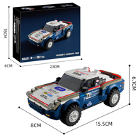 Blocs de construction de voiture de rallye tout-terrain Desert Legend 186, kit de modèle de voiture de course, jouet de collection en briques pour exposition sur bureau