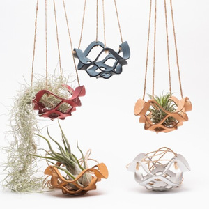 Creative PU leather hanging planter stand, modern minimalist succulent and potted <b>plant</b> <b>basket</b>, suitable <b>for</b> indoor and outdoor - Product Image 1