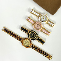 Montre à quartz pour femme, bracelet en acier inoxydable doré, cadran carré, montre-bracelet de luxe avec date