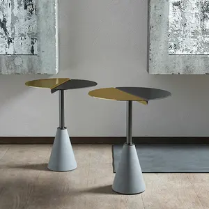 מלט יוקרה נורדי מקורה חיצוני צד שולחן בטון sidetable שינה מודרני סלון ריהוט מסין ספק
