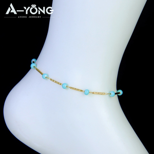 En Stock, Tobilleras de Cobre para Mujer, Chapadas en Oro de 18K, con Imitación de Perlas, Resistentes al Agua, Joyería de Moda, Regalo para Fiesta - Product Image 2