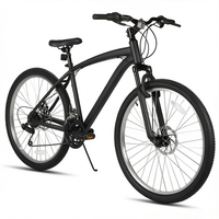 Vélo de montagne tout-terrain de haute qualité pour adultes, cadre en acier de 26/27 pouces, fourche à 18 vitesses, frein à disque mécanique, pédale ordinaire