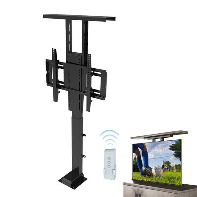 Electric Automatic Motorized TV Lift Motorized TV Mount Fit for 32-70 Inch TV Lift with Remote Control Height Adjustable