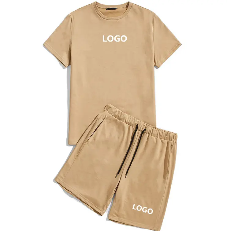 2022 New Wholesale Summer Two Short And T Shirt Set Men 2 Piece Set Shorts With Logo Men's Casual Shorts Sets