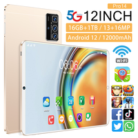 Rendimiento portátil 2025 Mini Pad con 16GB RAM 1TB ROM Dual SIM y pantalla de 12 pulgadas