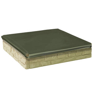 <span class=keywords><strong>Bac</strong></span> à <span class=keywords><strong>sable</strong></span> en plastique en pierre carrée de 4 pieds de vente chaude populaire pour des enfants avec la base et la couverture - Product Image 2