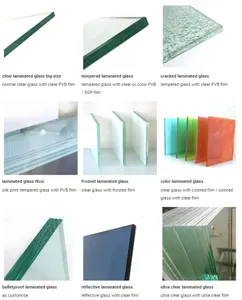 Manufacturer Building Glass 6.38mm 8.38mm 10.38mm 8mm 12mm 16mm Clear SGP PVB Safety Toughened Tempered Laminated Glass Price