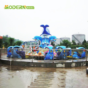 Manège à bascule moderne et économique, thème océan, style Luna Park, pour enfants, modèle Avion de contrôle océanique, pour 24 passagers, en vente - Product Image 2