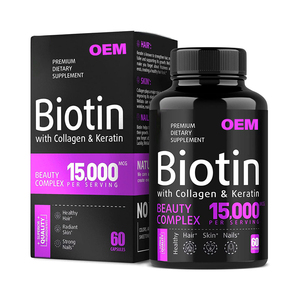 อาหารเสริมไบโอตินยี่ห้อส่วนตัว ลดราคาพิเศษ บำรุงผมยาวและผิวขาว สำหรับผู้ใหญ่ ผลิตภัณฑ์เพื่อความงาม - Product Image 1