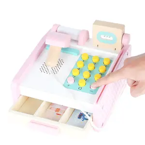 Stellen Sie sich vor, Sie spielen Lebensmittel Spielzeug Supermarkt Registrier kasse Scanner Kasse Schalter Spielzeug für Kinder Kinder Mädchen Geschenke