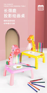 Mesa de <span class=keywords><strong>dibujo</strong></span> de grafiti de dibujos animados multifuncional, juguete de escritorio de aprendizaje, tablero de <span class=keywords><strong>dibujo</strong></span> de proyección LED, juguete para niños y bebés - Product Image 6