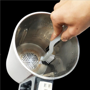 Cepillo para limpiar botellas de licuadora, 26 cm, plástico blanco con doble cara para máquina de leche de soja y cangrejos de río - Product Image 3